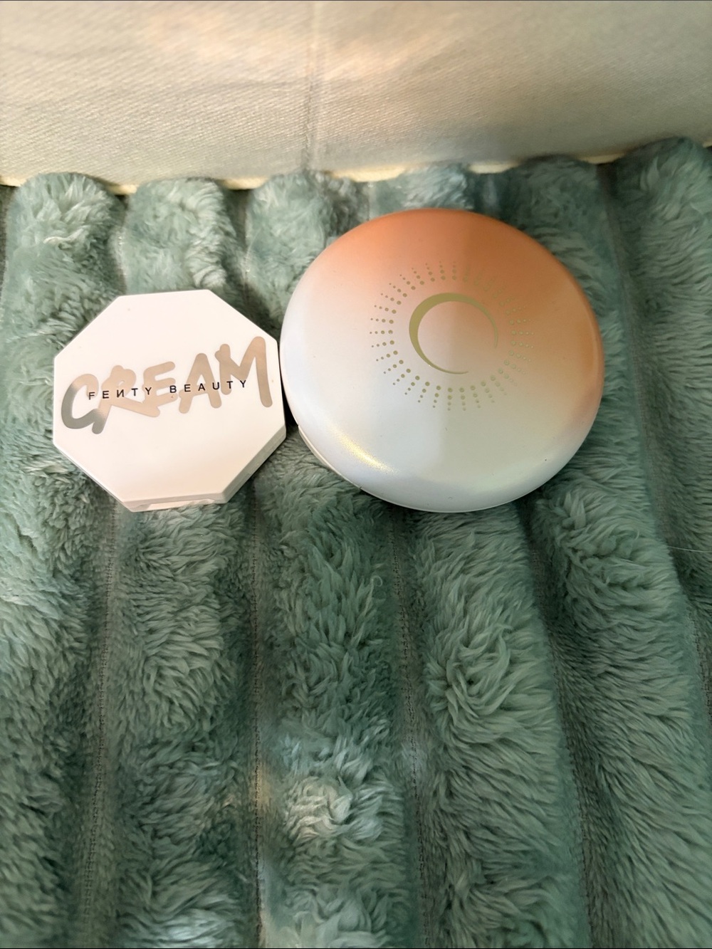 Fenty Beauty Cream blush, and beach goddess bronzer